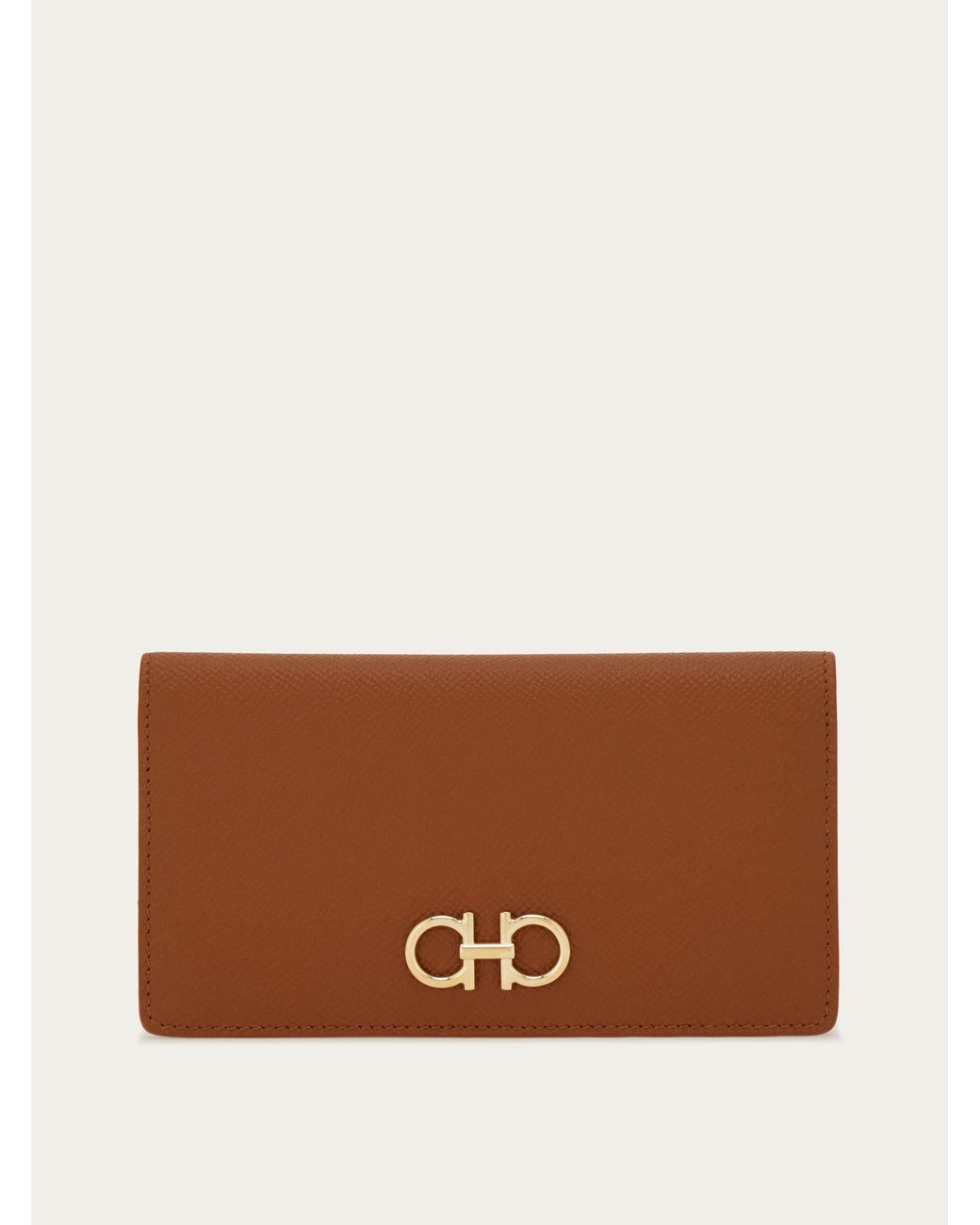 Ferragamo Brown Gancini Continental Wallet
