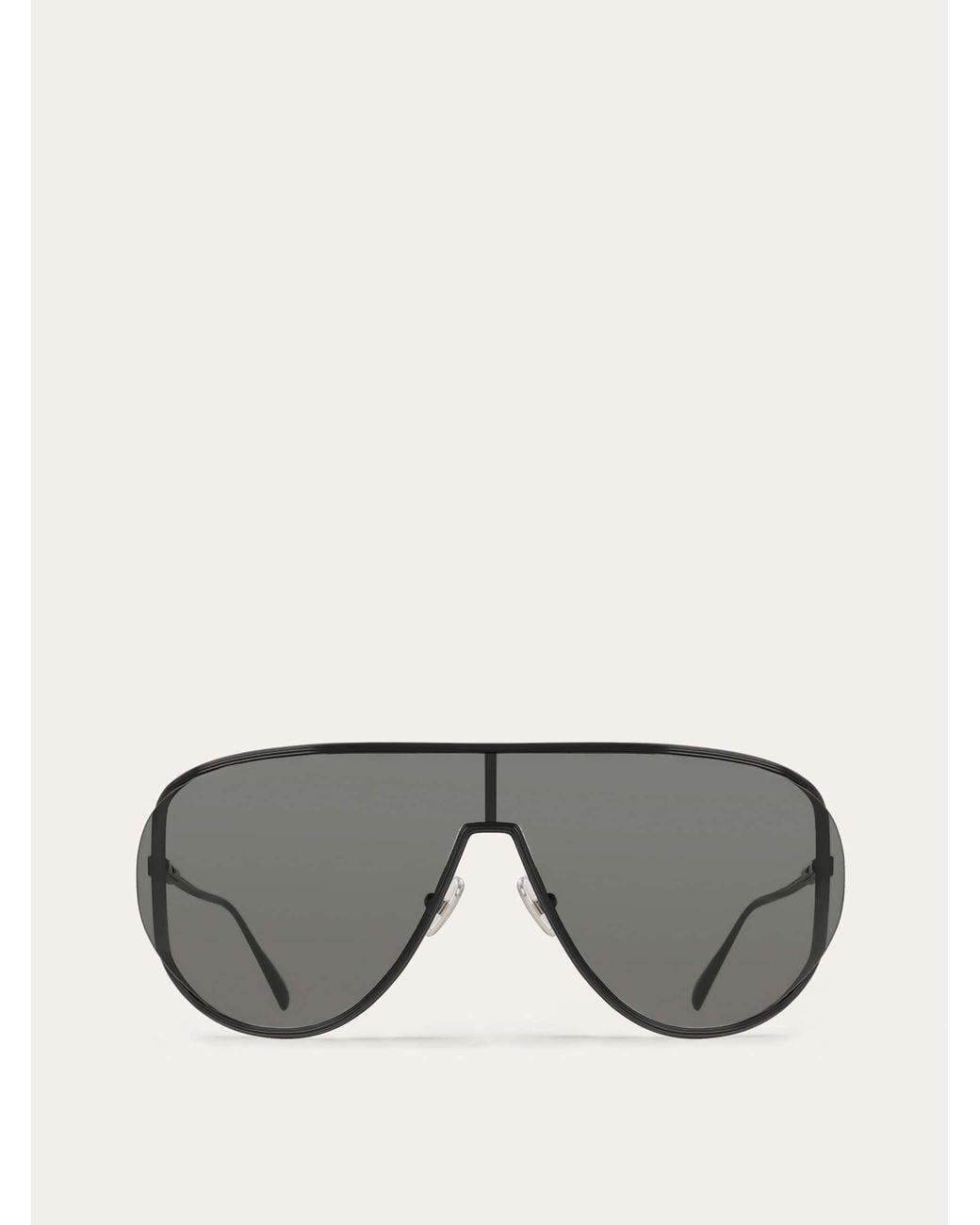Ferragamo Gray Mask Frame Sunglasses