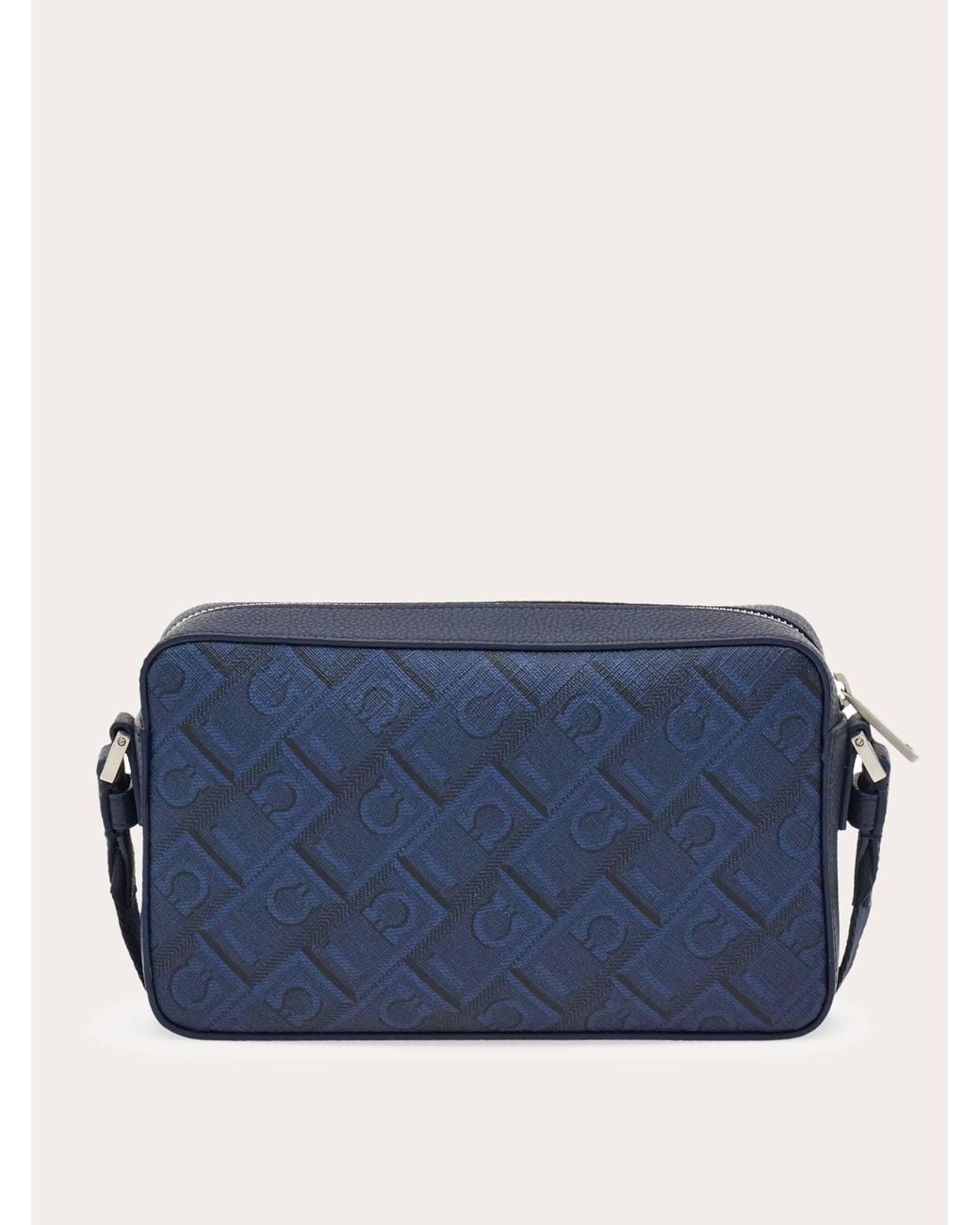 Ferragamo Blue Monogram Crossbody Bag for men
