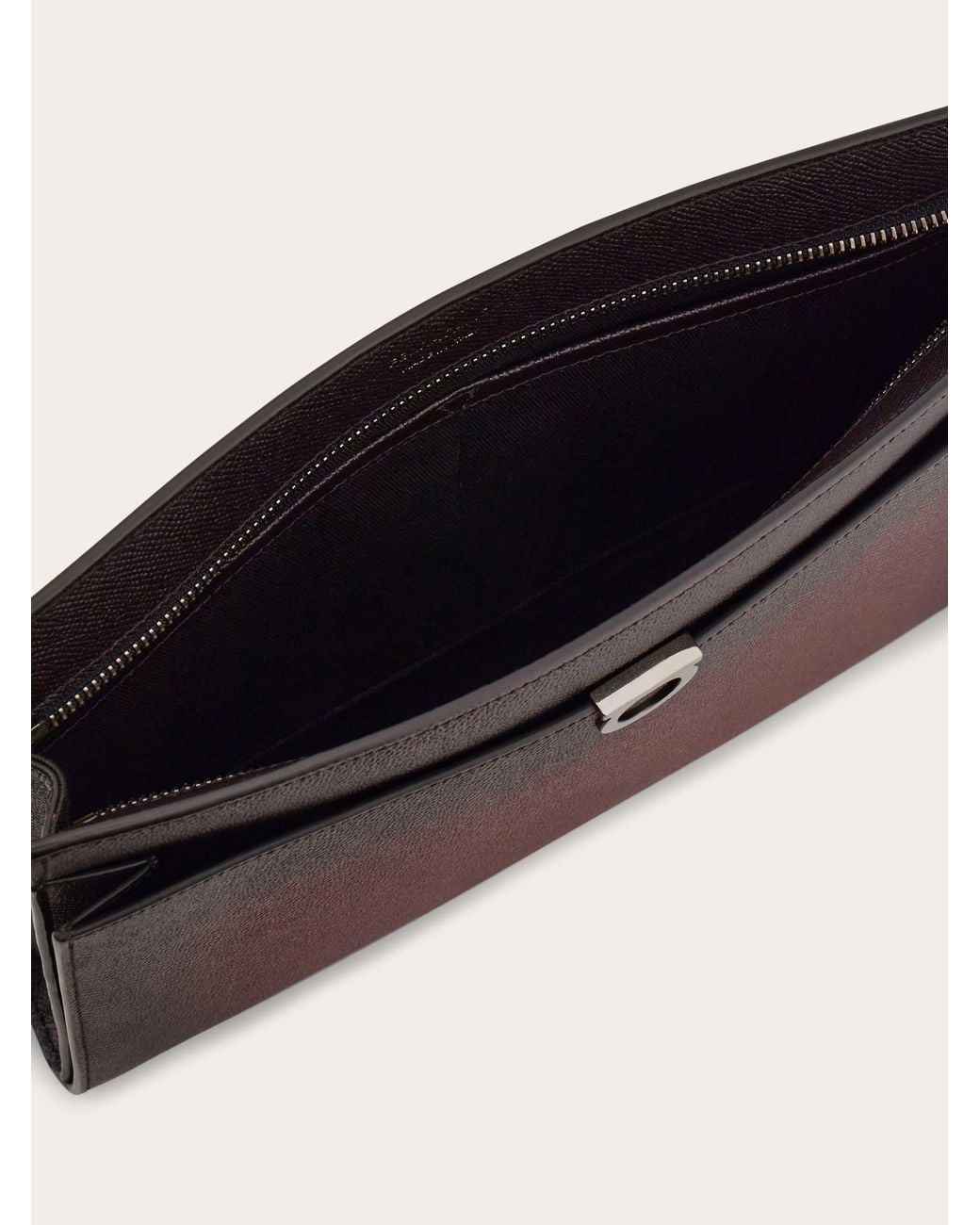 Uomo Pouch Gancini di Ferragamo in Purple da Uomo