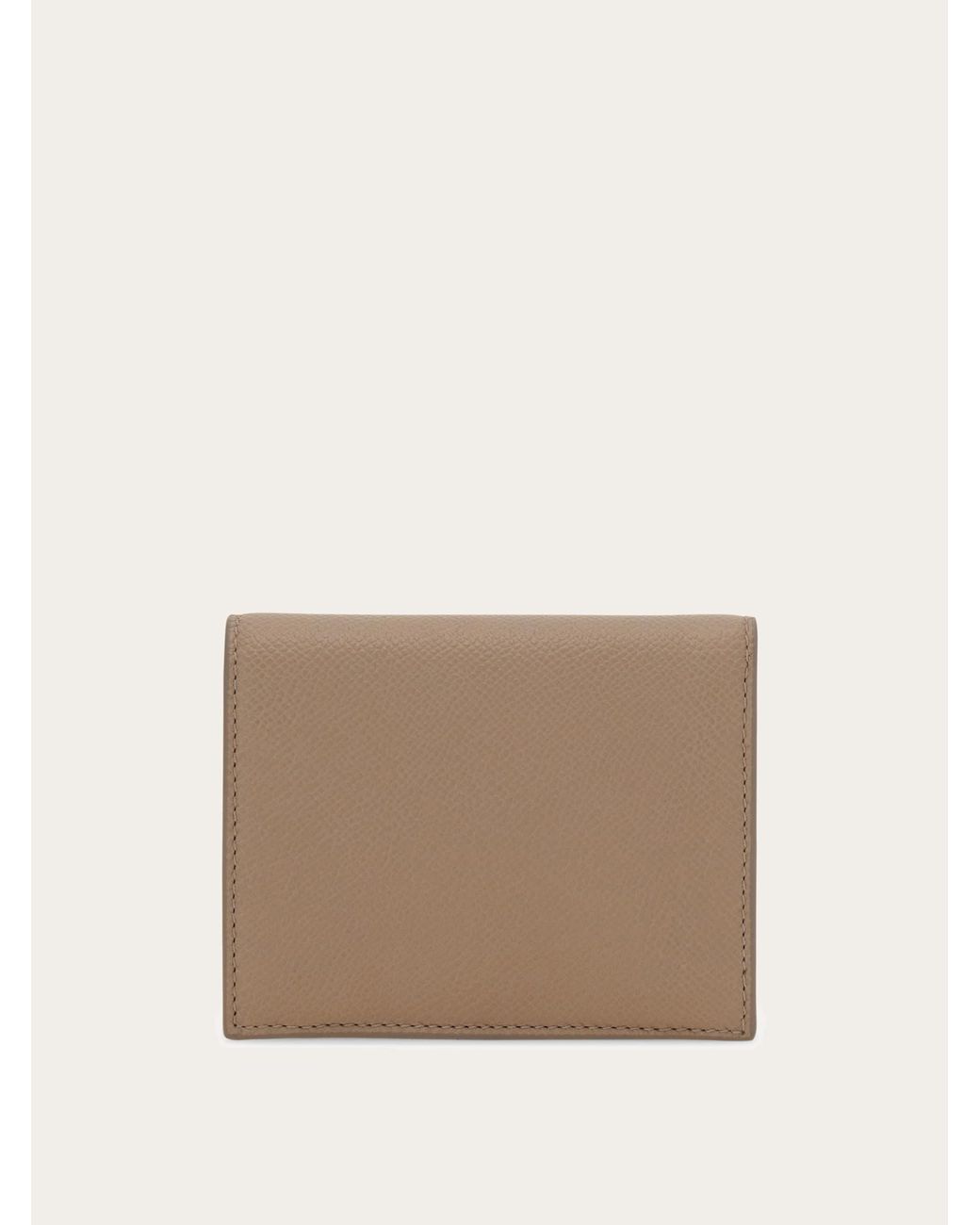 Ferragamo Natural Gancini Compact Wallet