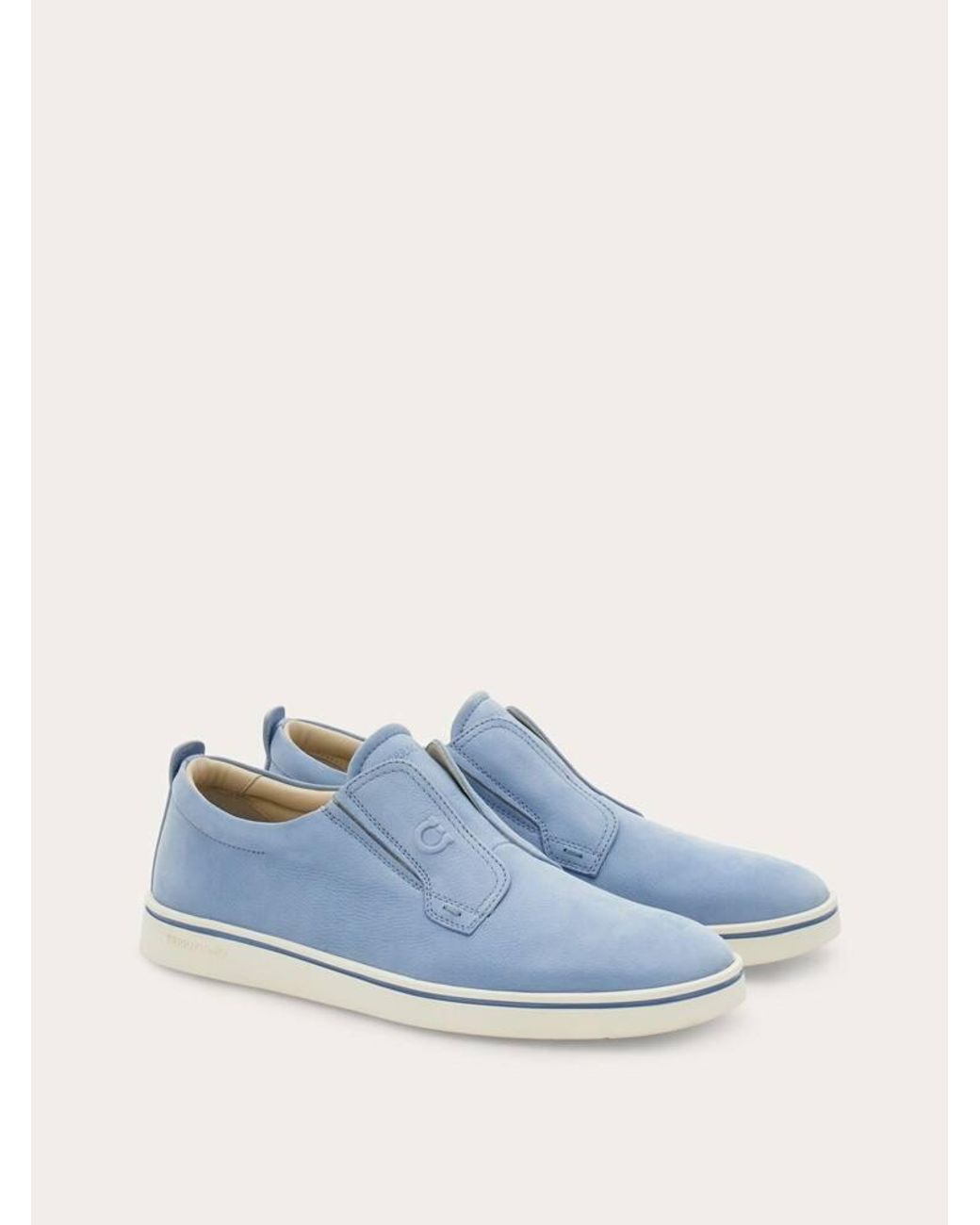 Ferragamo Blue Derby Slip-On for men