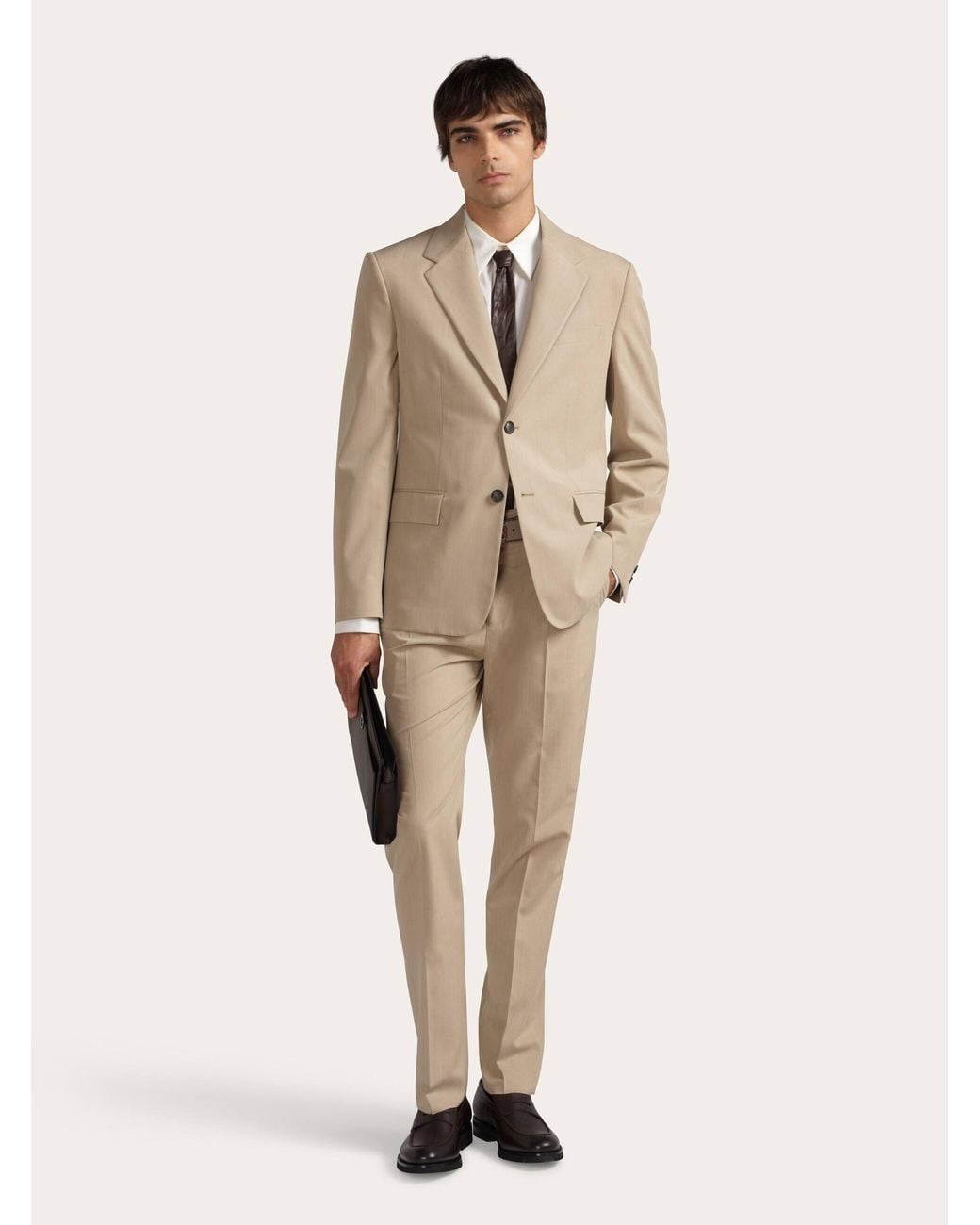 Ferragamo Natural Single Breasted Blazer for men