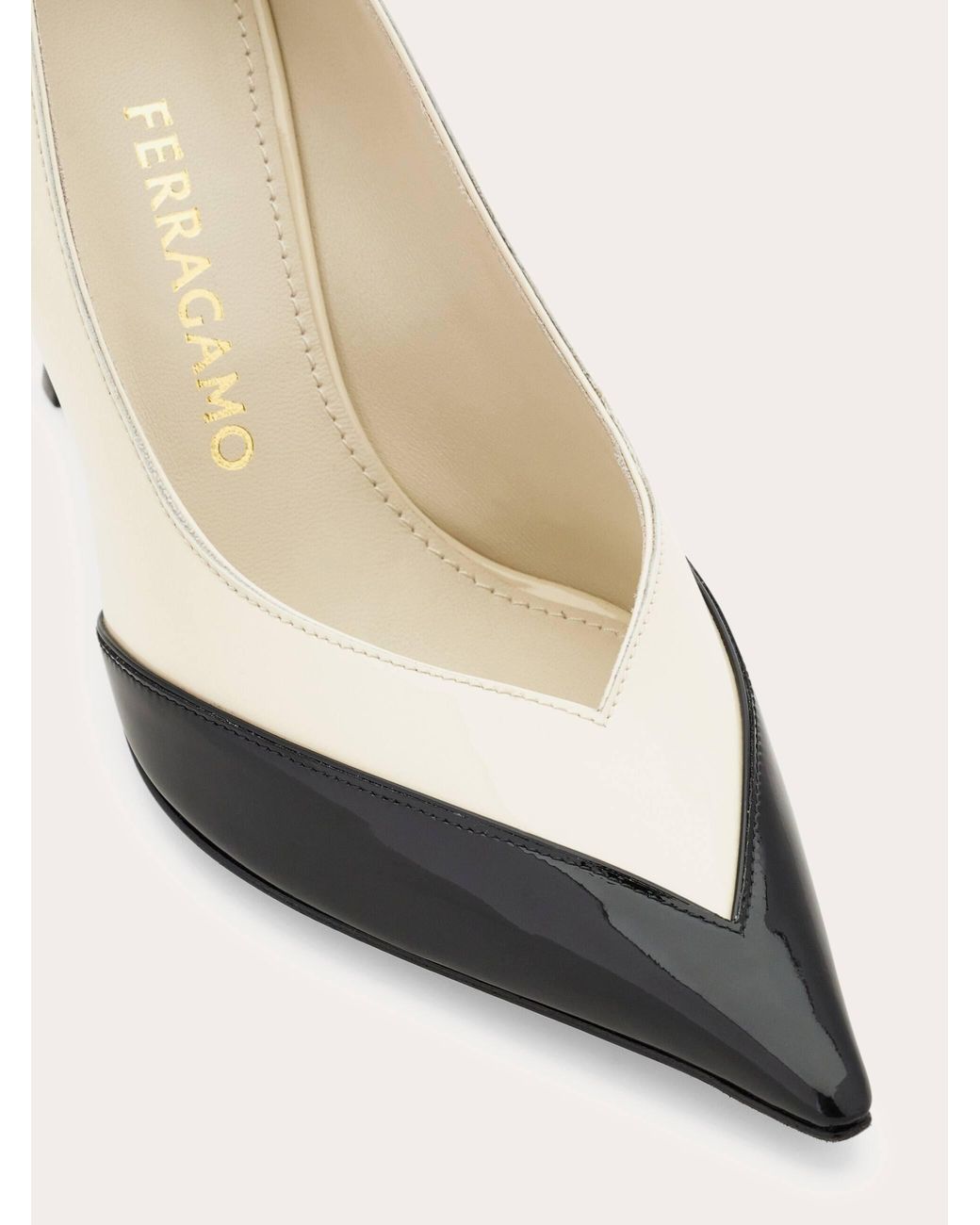 Ferragamo Natural Bicolor Pump .5