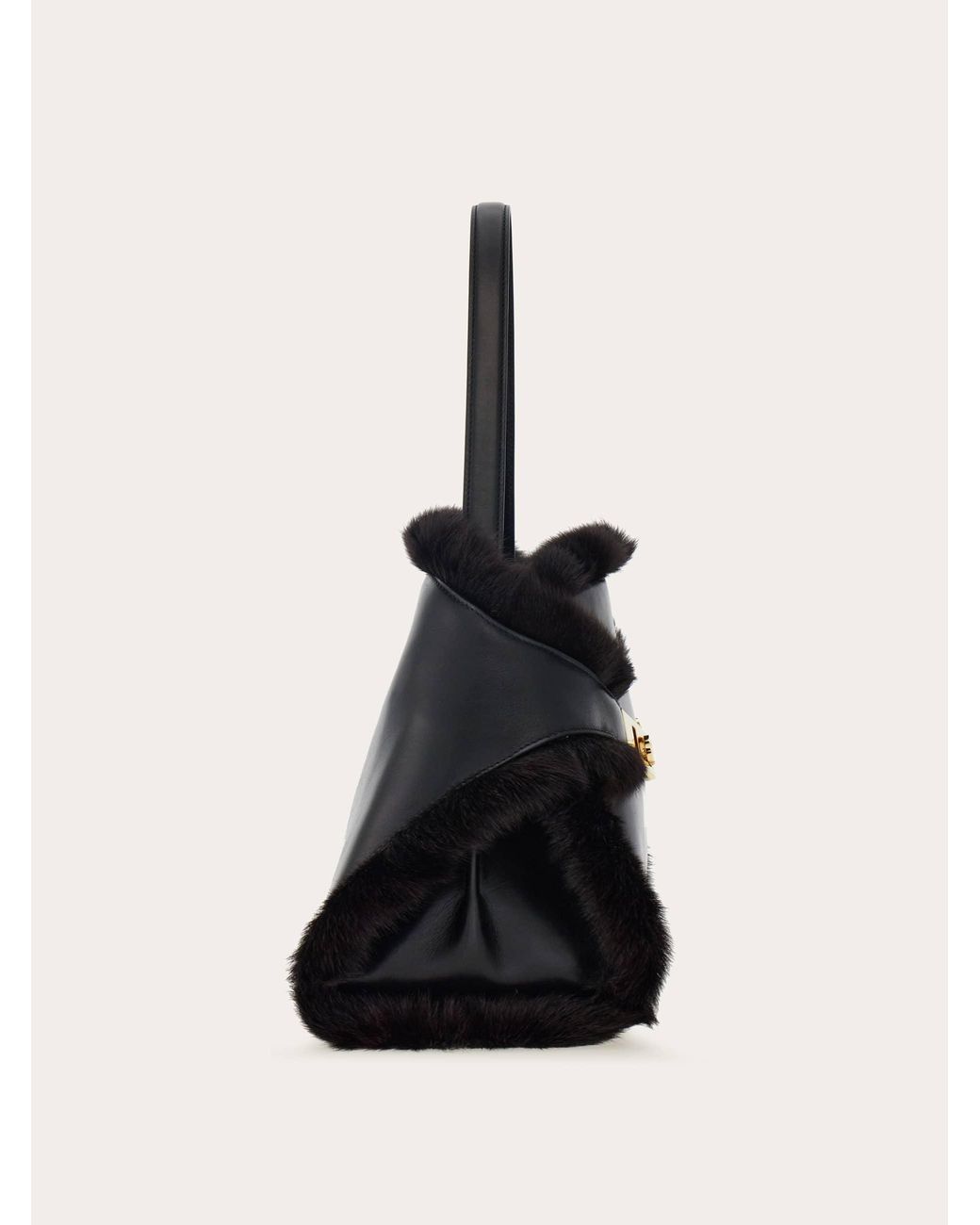 Ferragamo Black Hug Soft Shoulder Bag (L)