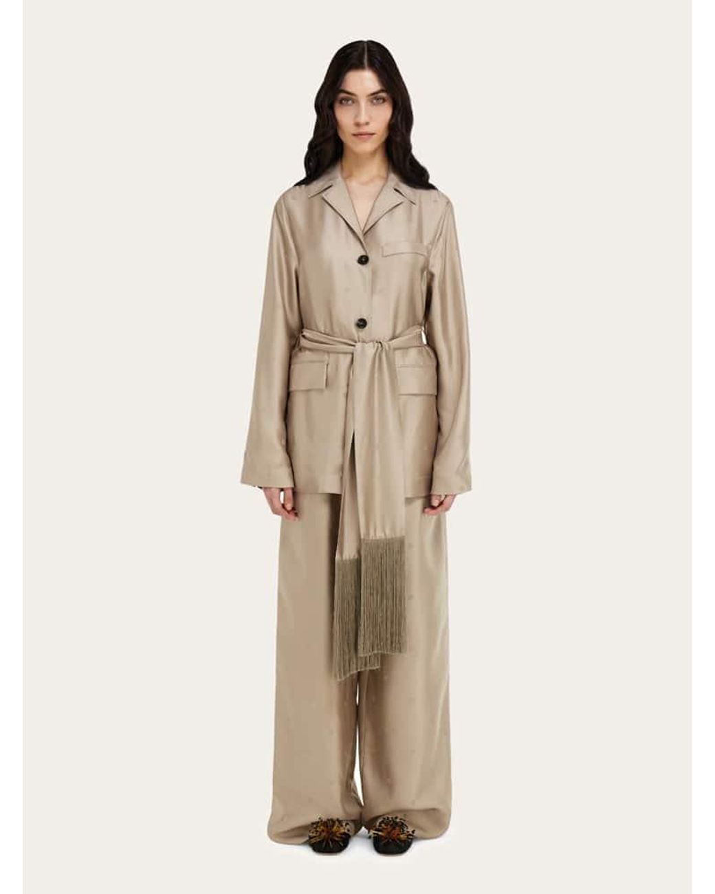 Ferragamo Natural Silk Over Shirt