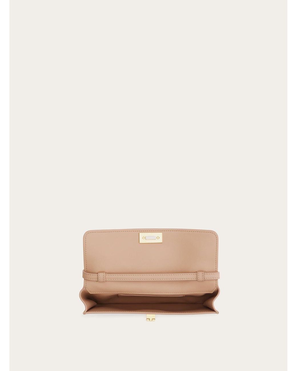 Ferragamo Natural Flat Gancini Minibag