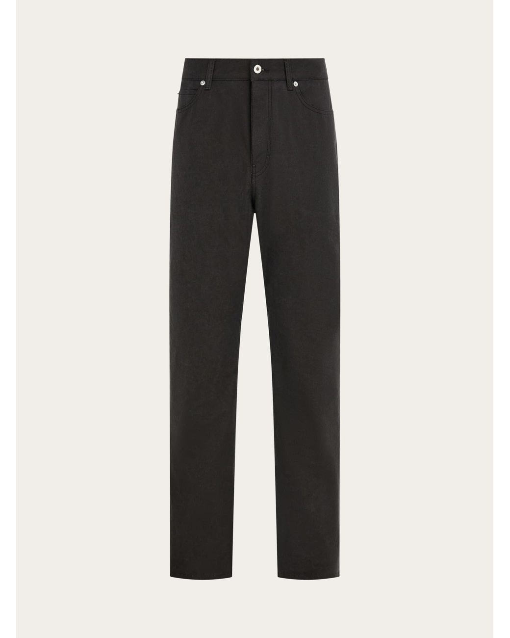 Ferragamo Black Five Pocket Trousers for men