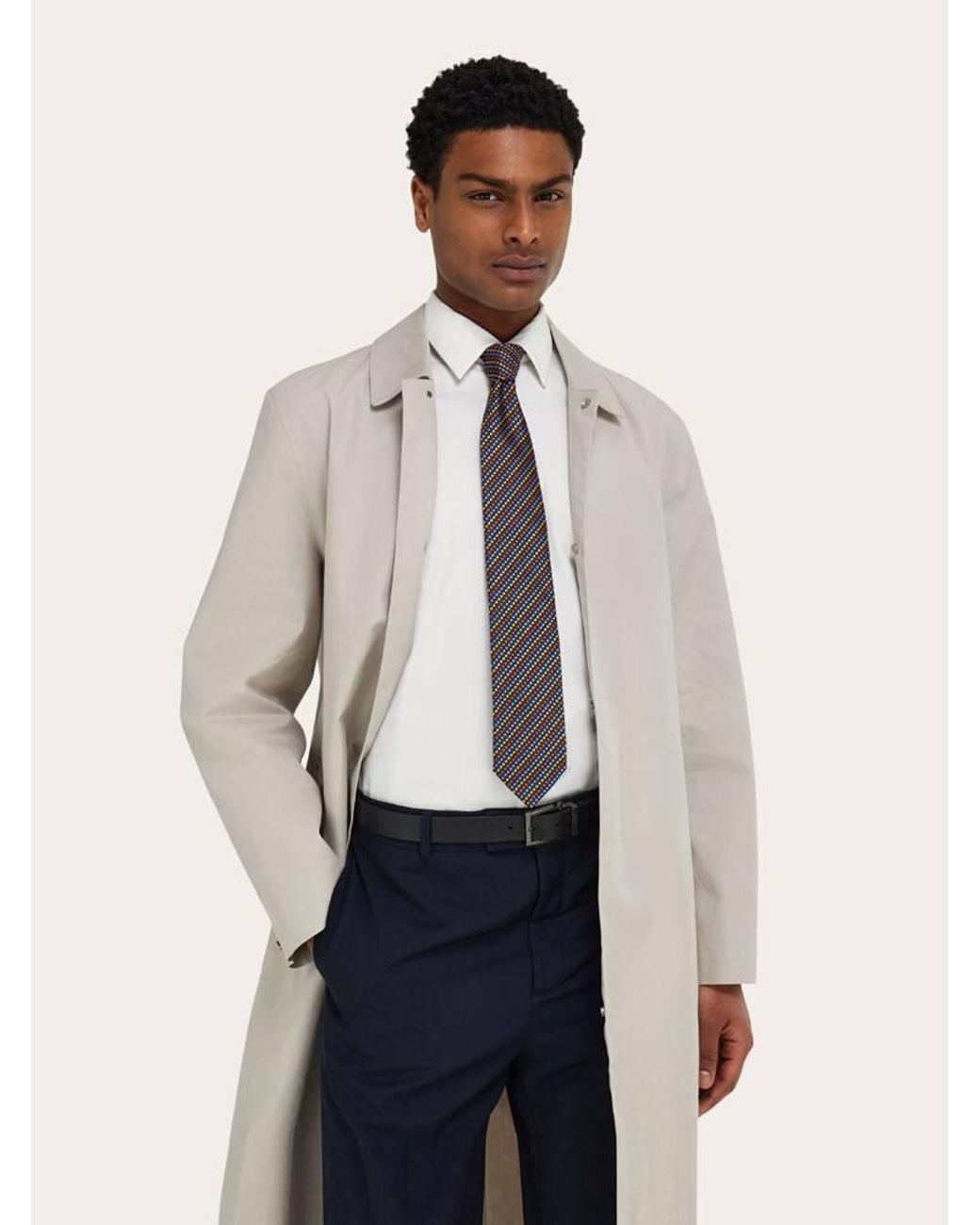 Ferragamo Blue Dots Jacquard Tie for men