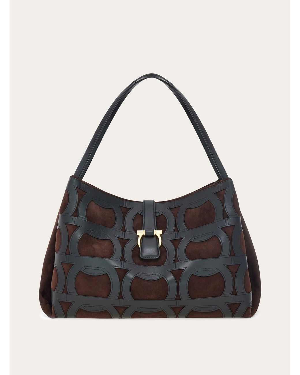 Ferragamo Black Mia Tote Bag (L)