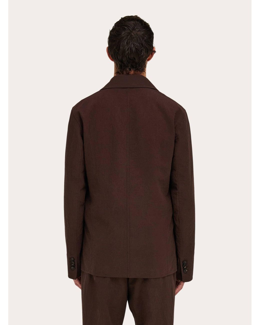Ferragamo Brown Single Breasted Blazer for men