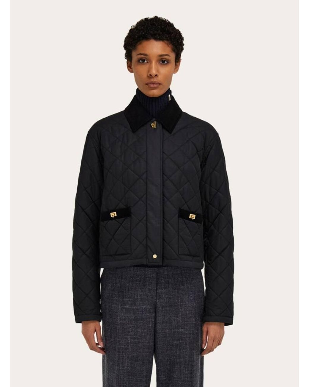 Ferragamo Blue Padded Blouson