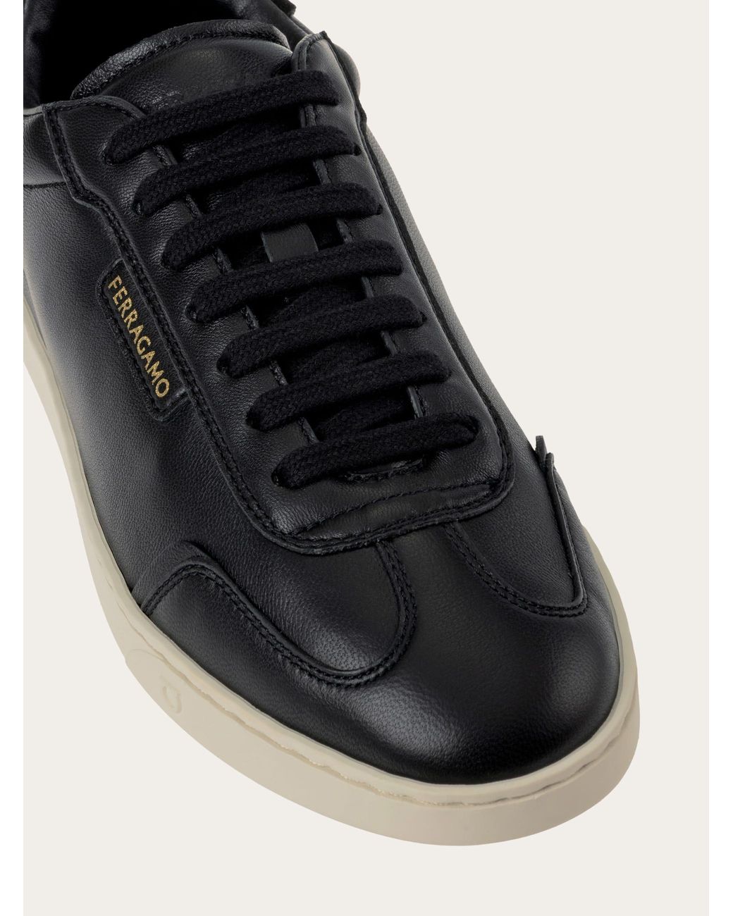 Ferragamo Black Low-Top Sneaker