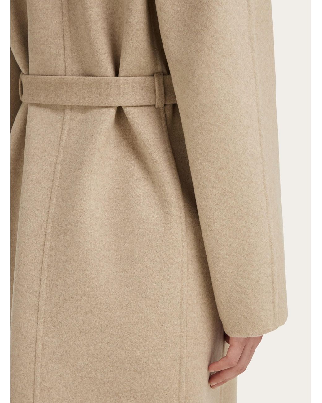 Ferragamo Natural Double Breasted Coat