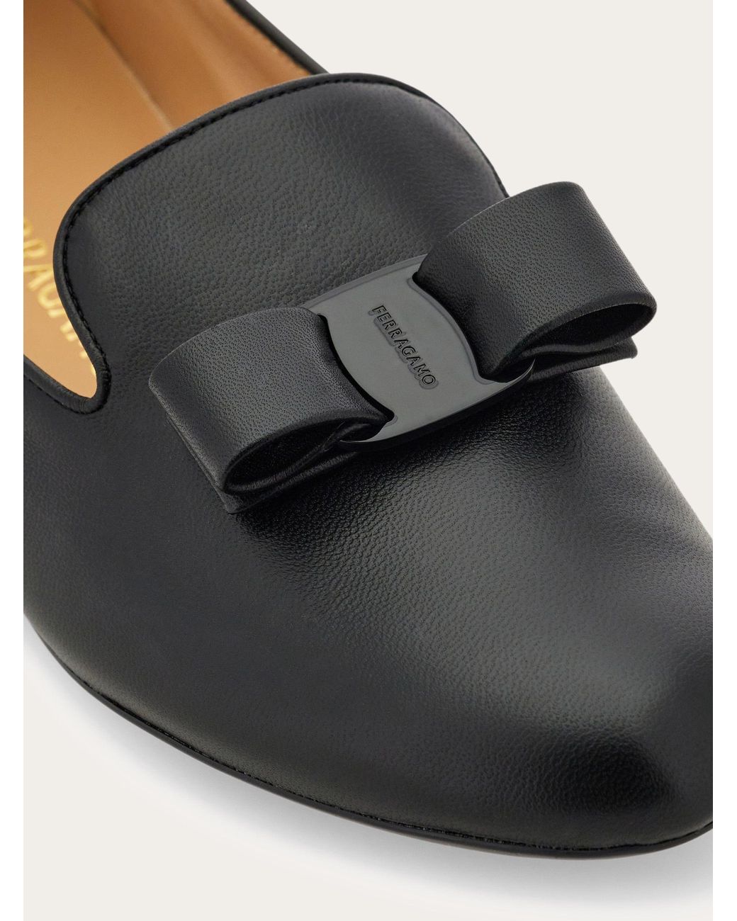 Ferragamo Black Vara Bow Loafer