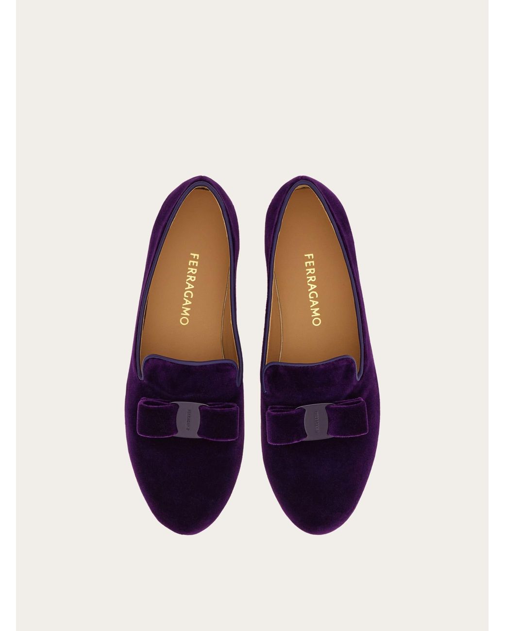 Ferragamo Purple Vara Bow Loafer