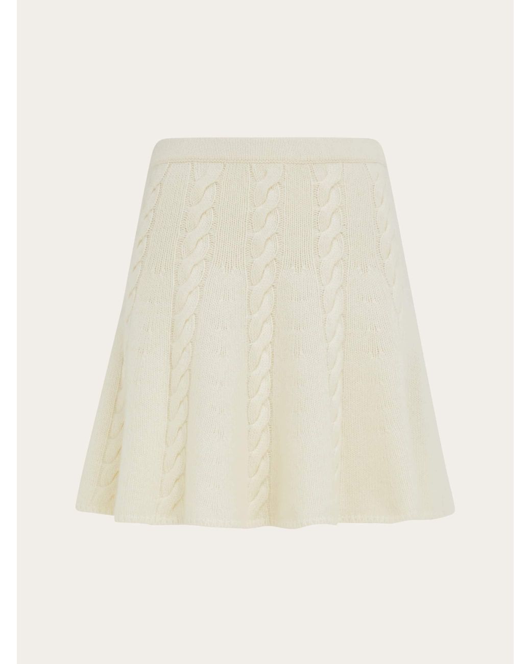 Ferragamo Natural Knitted Skirt