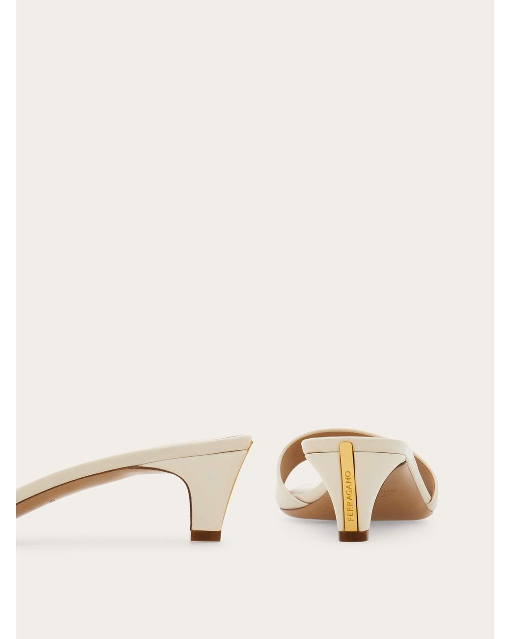 Ferragamo Natural Low Heeled Slide