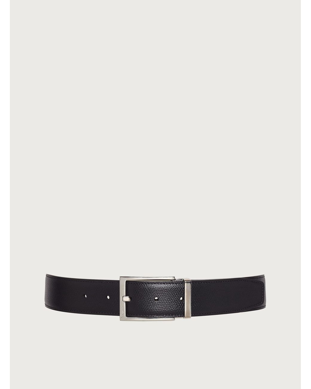 Ferragamo Black Apos;S Double Adjustable Leather Belt for men