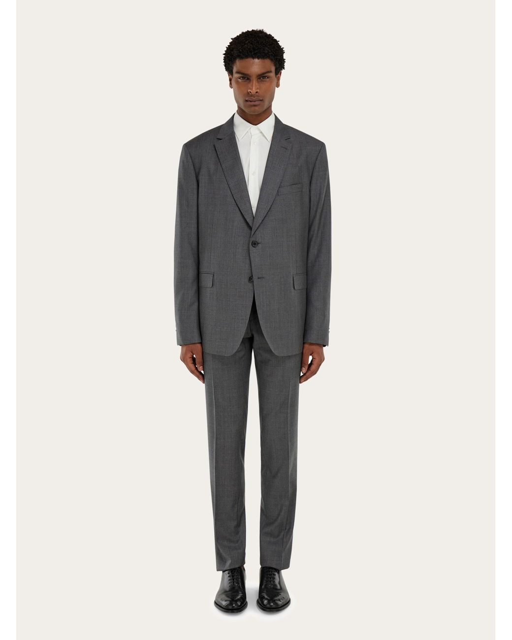 Ferragamo Blue Check Suit In Wool for men