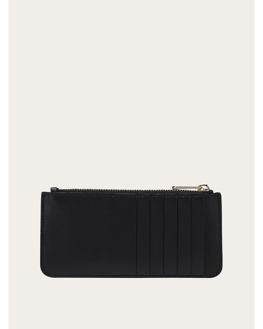 Ferragamo White Vara Bow Credit Card Holder