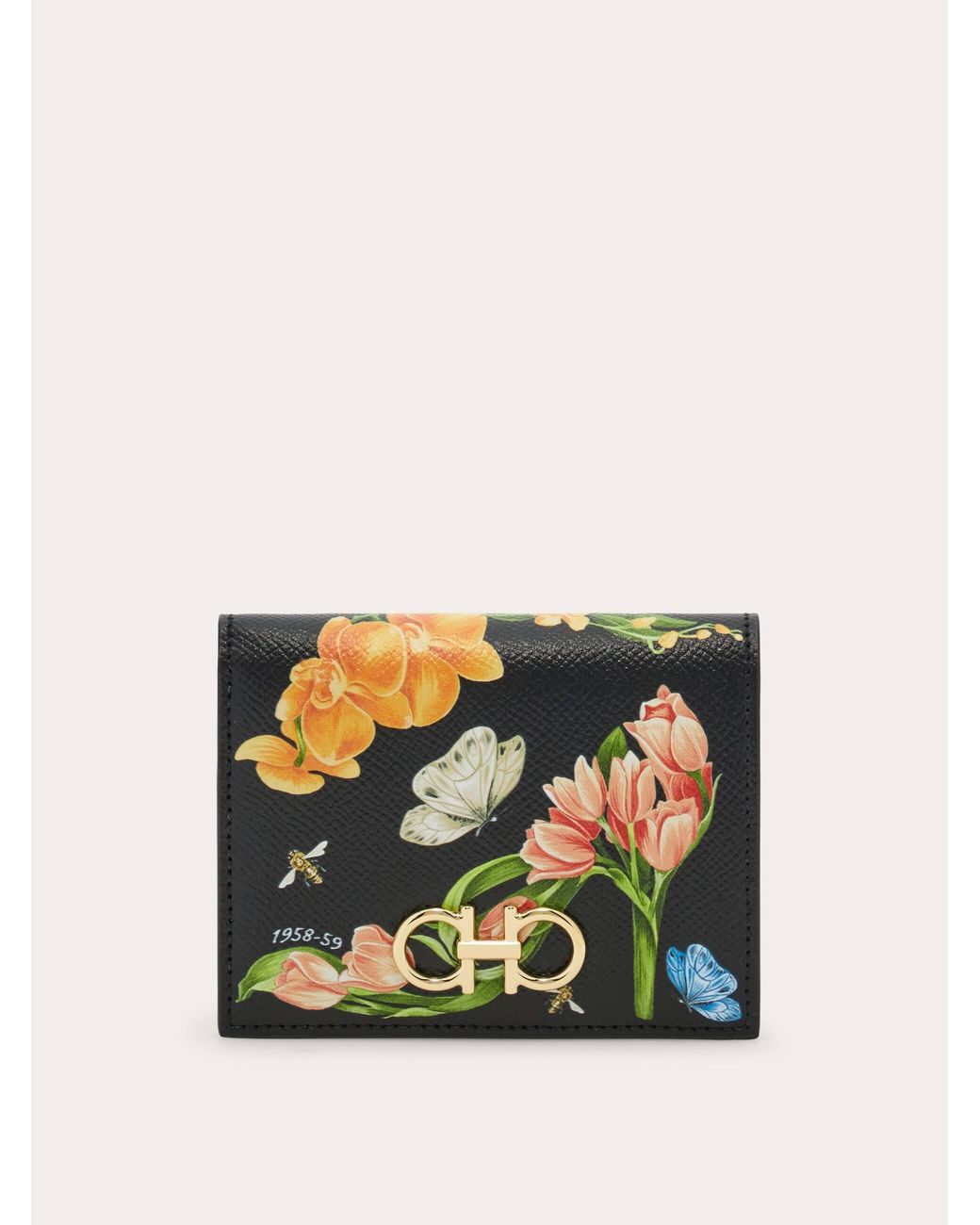 Ferragamo Multicolor Gancini Compact Wallet