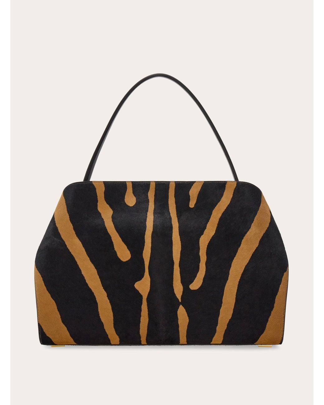 Ferragamo Black Hug Soft Bicolor Shoulder Bag (L)