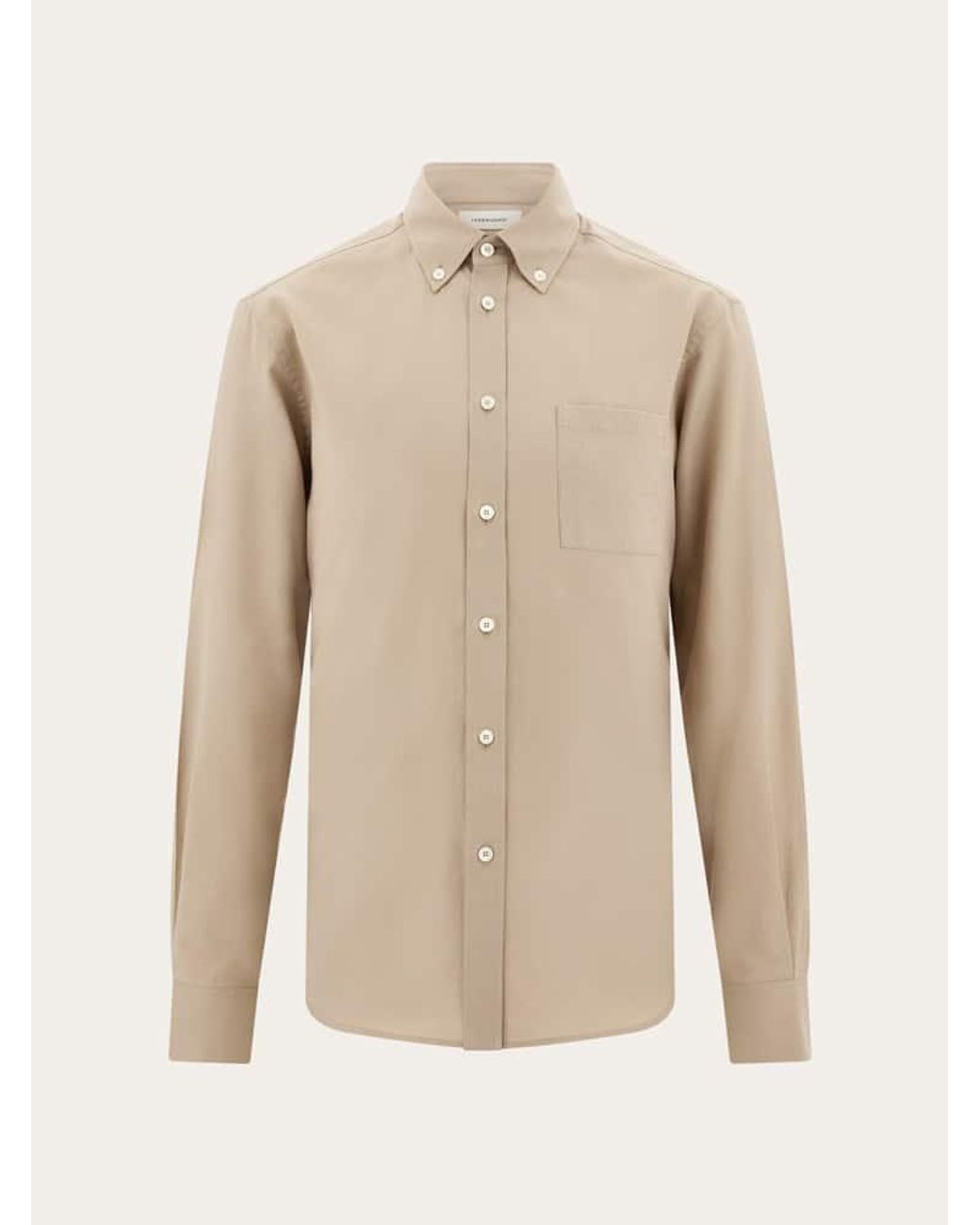 Hombre Camisa Monogram Ferragamo de hombre de color Natural