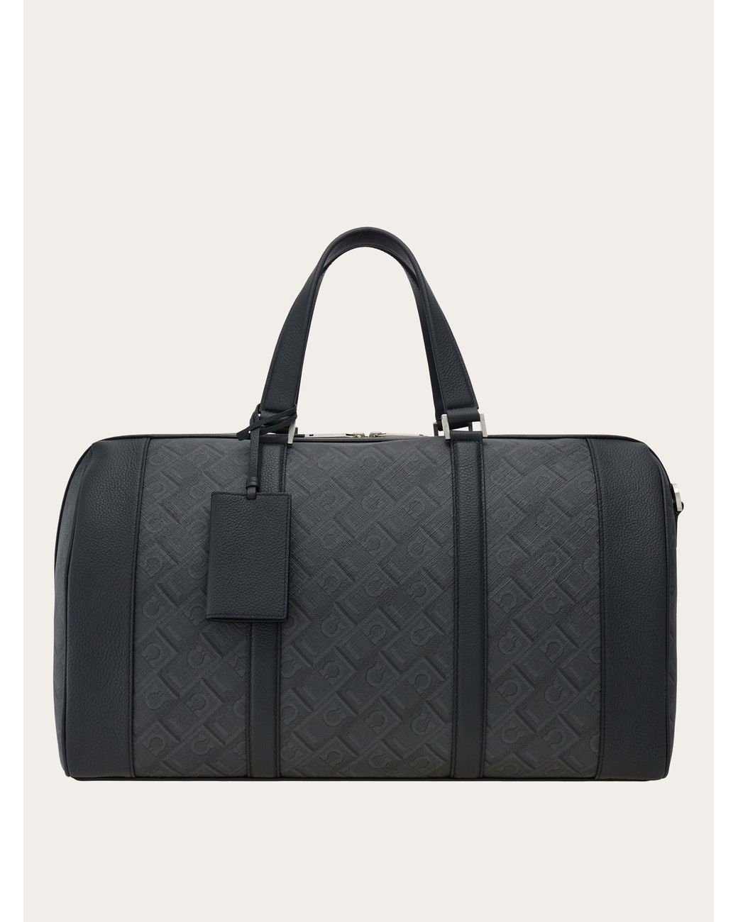 Ferragamo Black Monogram Duffle Bag Bicolor for men