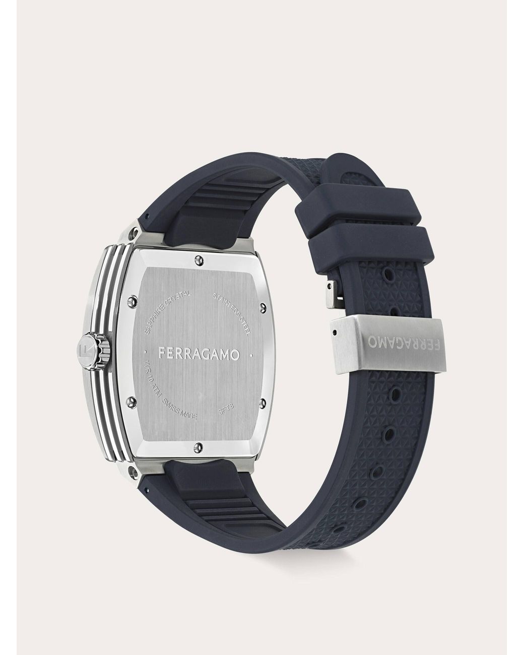 Ferragamo Blue F80 Tonneau 3H Watch for men