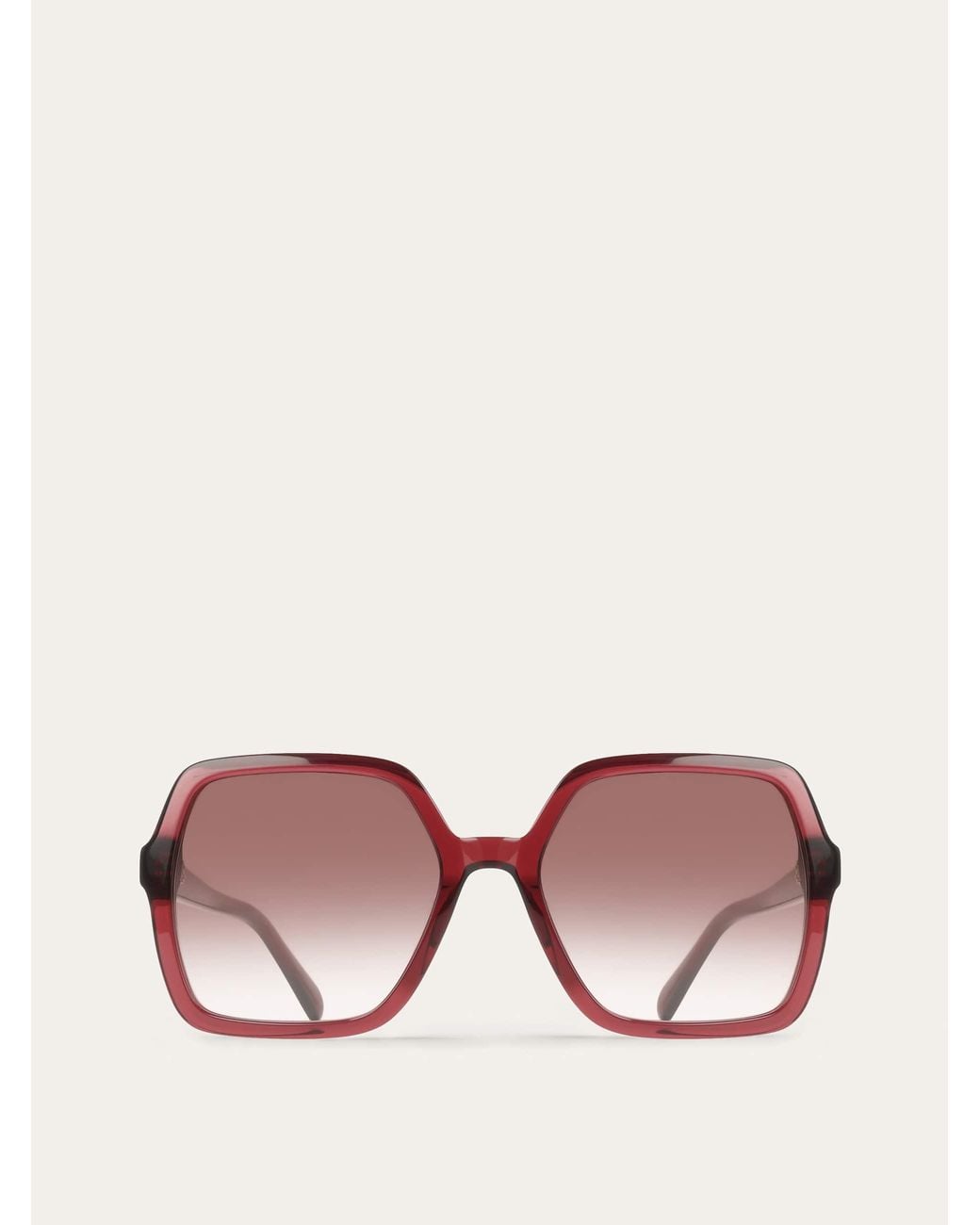 Ferragamo Pink Square Frame Sunglasses