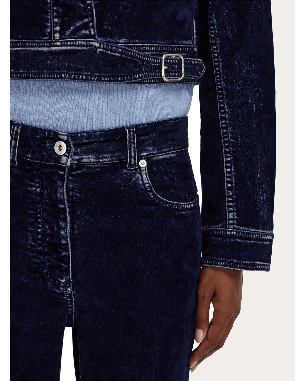 Ferragamo Blue Boxy Jacket