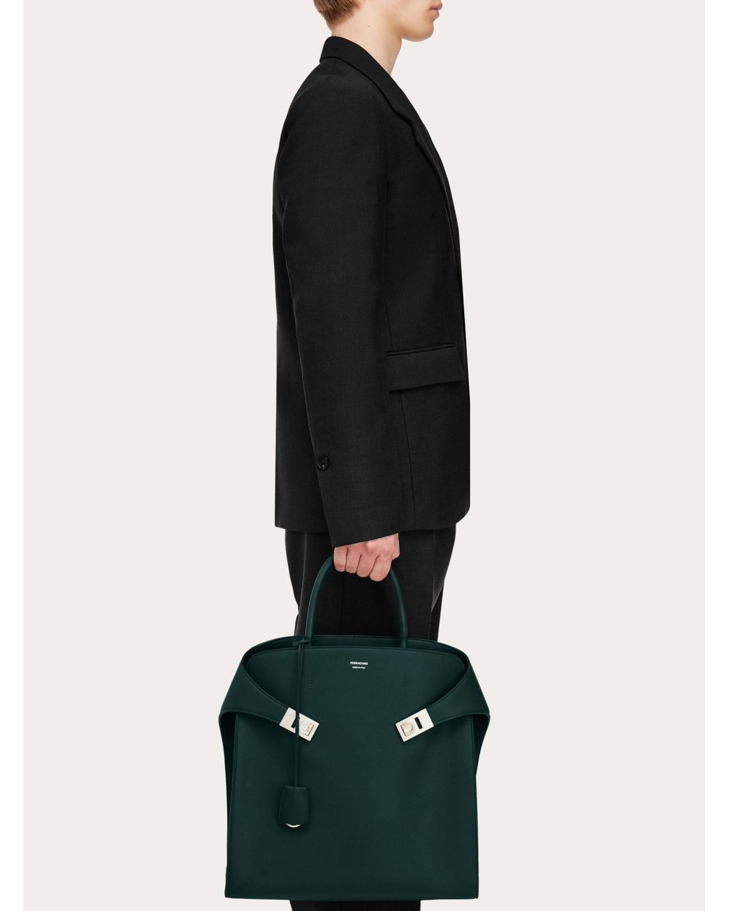 Ferragamo Green Hug Tote Bag for men