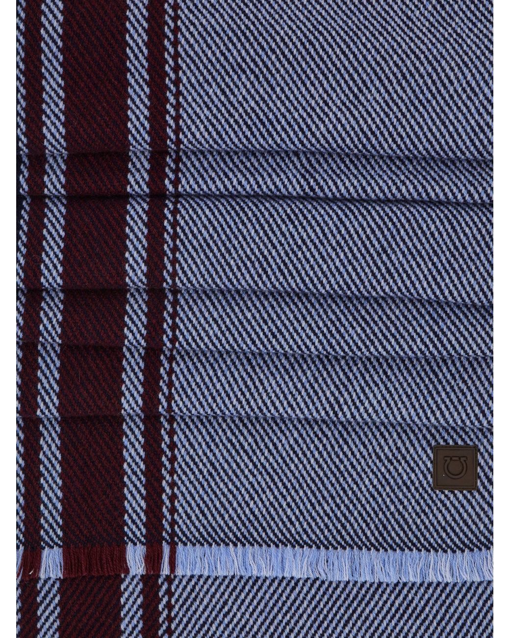 Ferragamo Blue Cashmere Scarf for men