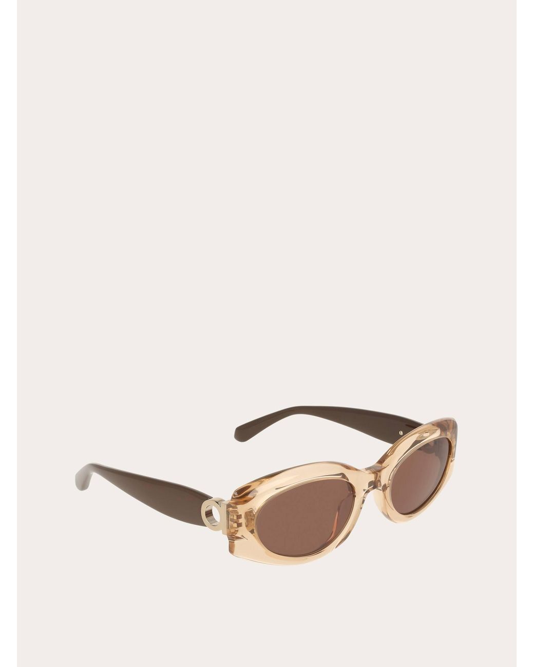 Ferragamo Natural Rectangular Frame Sunglasses