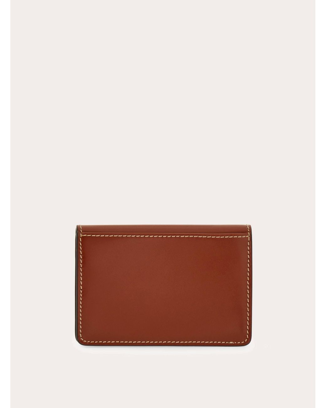 Ferragamo Brown Gancini Card Holder