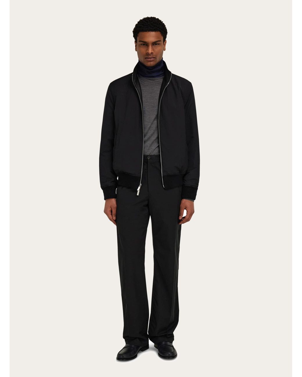 Ferragamo Black Reversible Nappa Blouson for men
