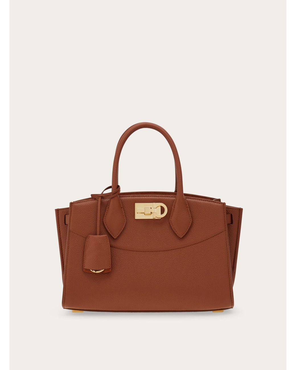Ferragamo Brown New Studio Soft Bag (M)