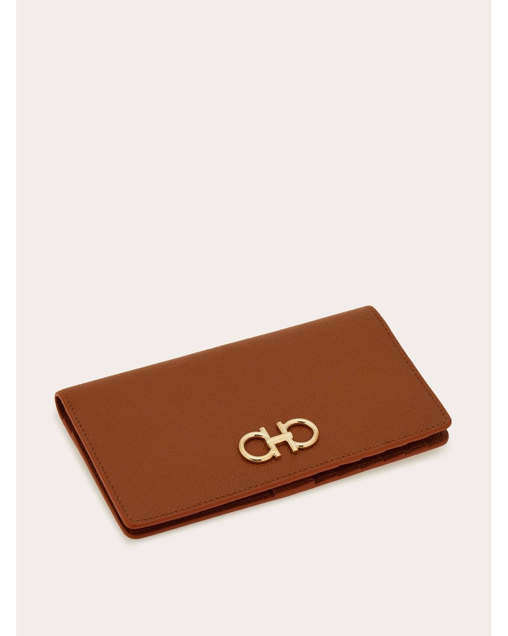 Ferragamo Brown Gancini Continental Wallet