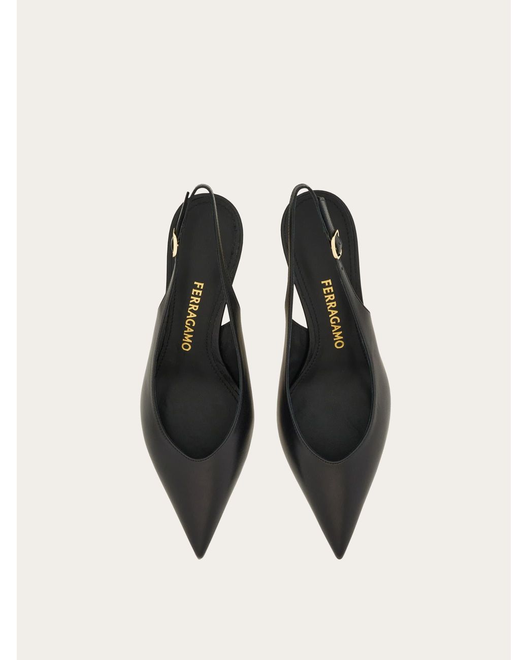 Ferragamo Natural S-Shaped Heel Slingback