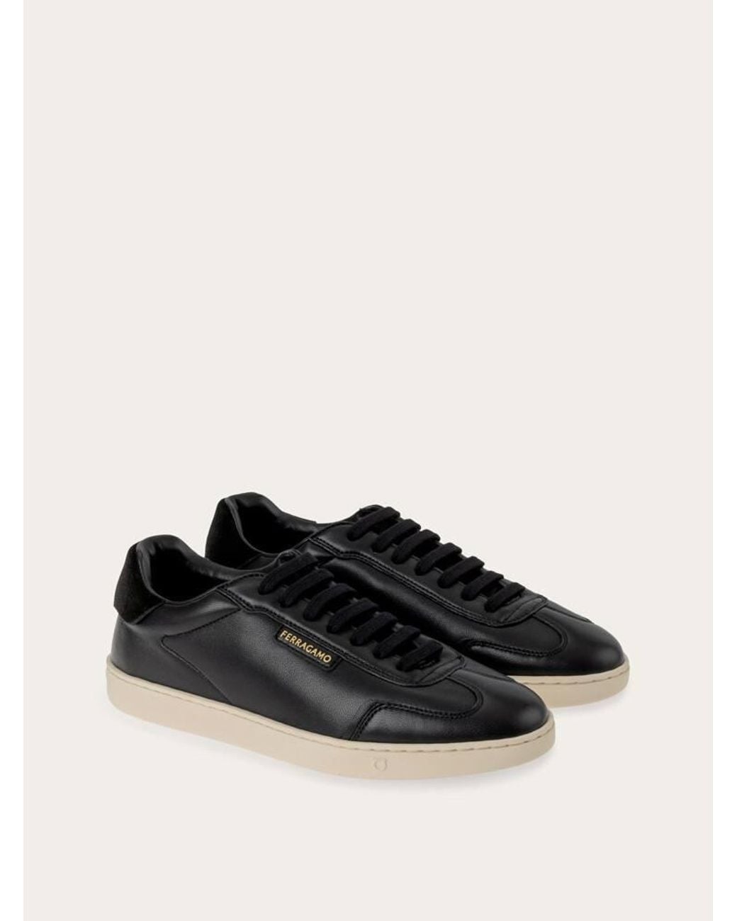 Ferragamo Black Low-Top Sneaker