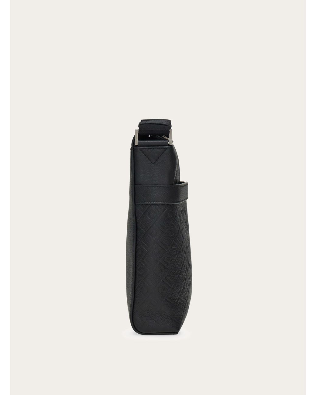 Ferragamo Black Monogram Messenger Bag for men