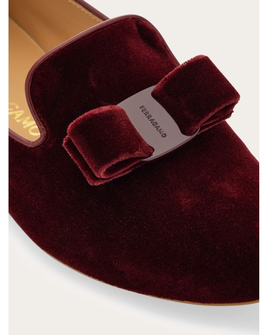 Ferragamo Red Vara Bow Loafer