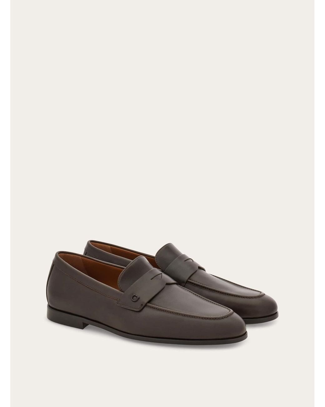 Ferragamo White Penny Loafer for men