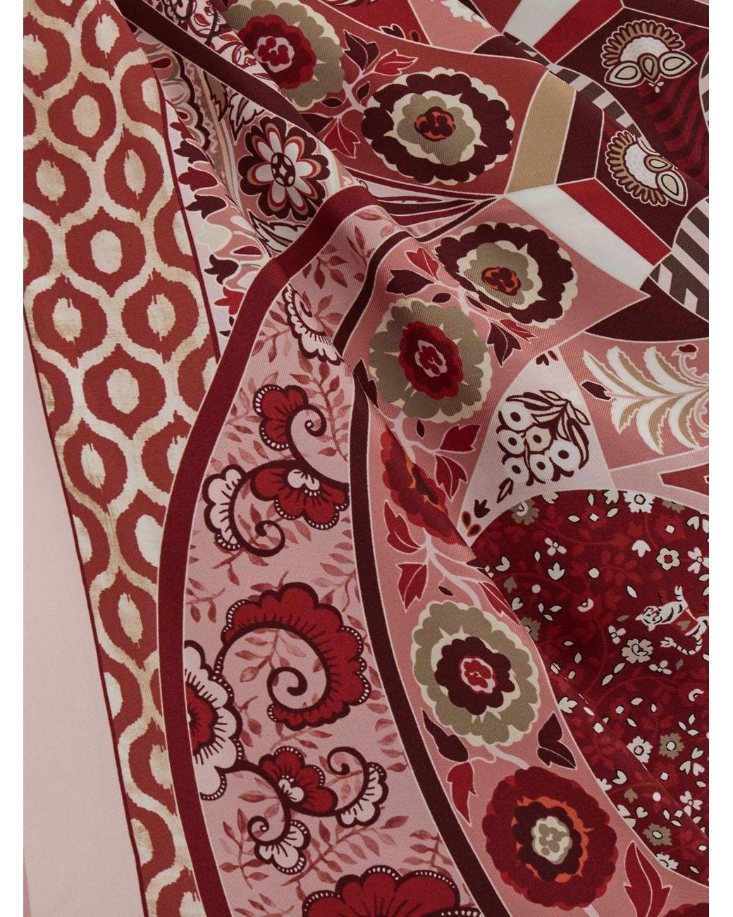Ferragamo Pink Monile Print Silk Scarf