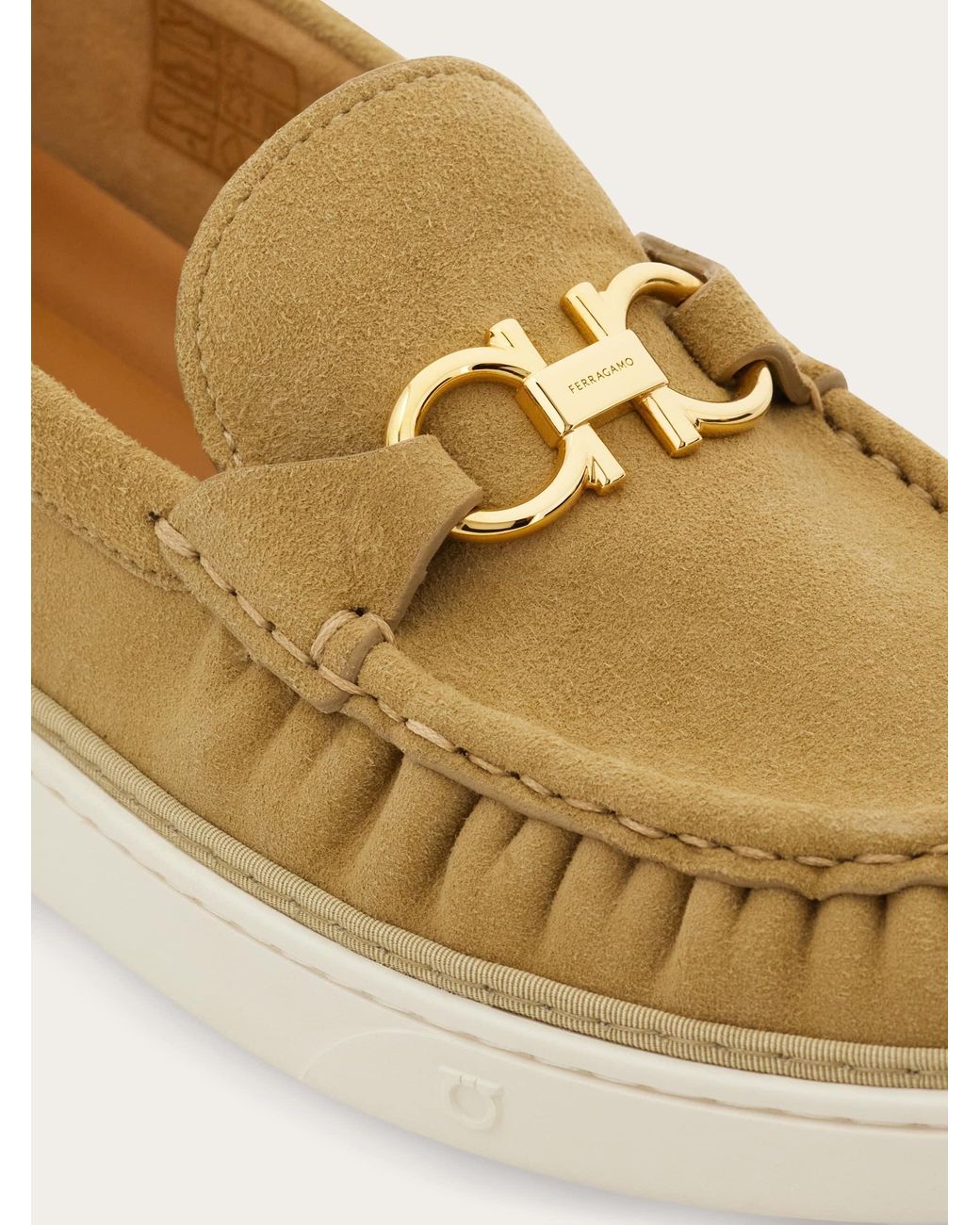 Ferragamo Natural Gancini Ornament Loafer .5