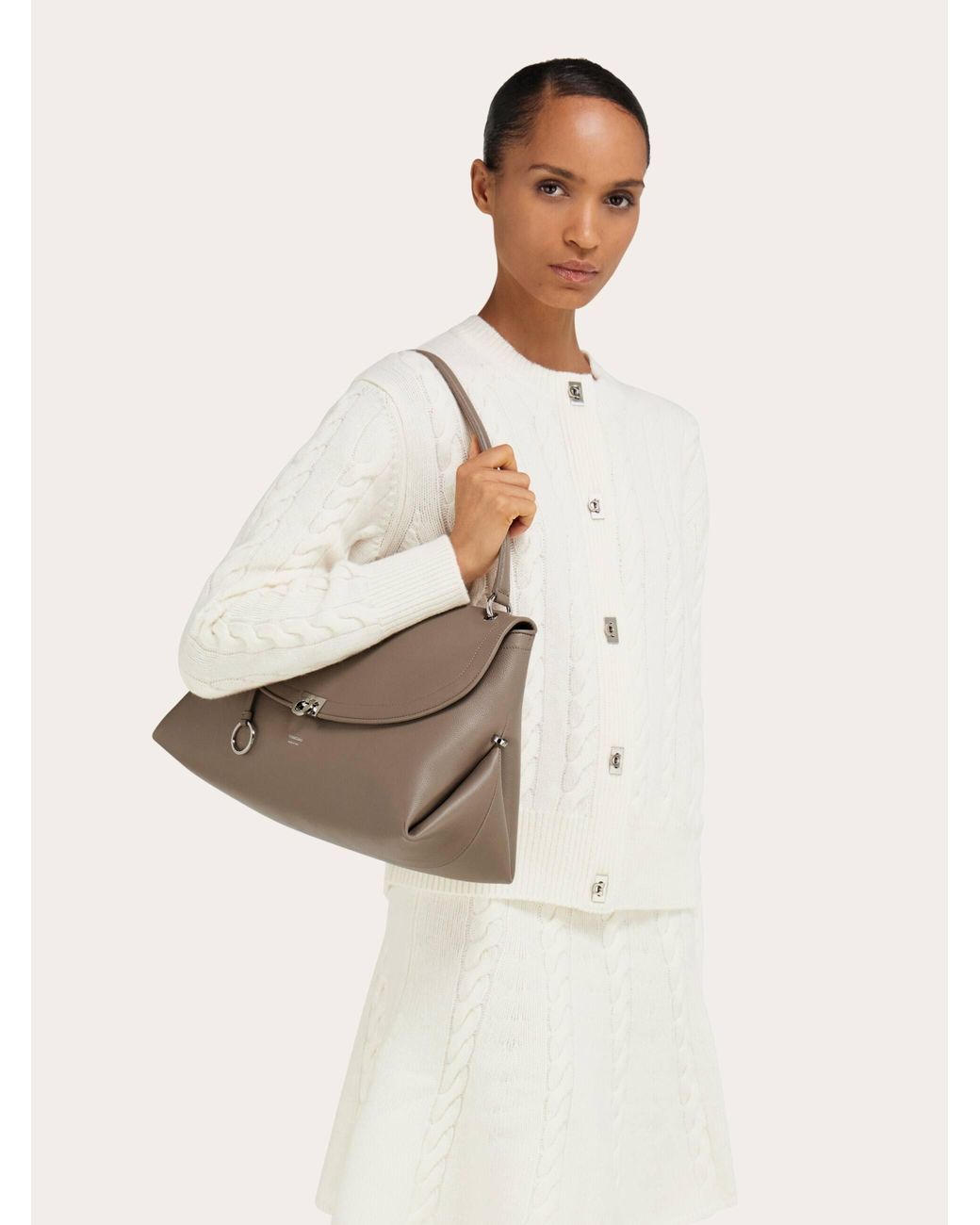 Ferragamo Natural Sofia 2026 Shoulder Bag (L)
