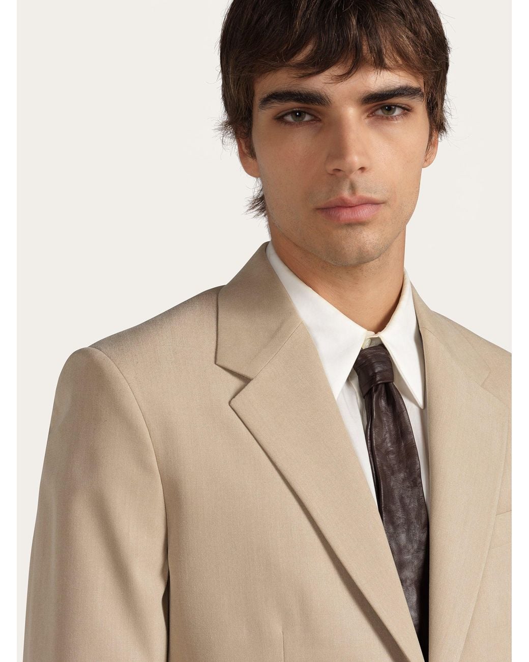 Ferragamo Natural Single Breasted Blazer for men
