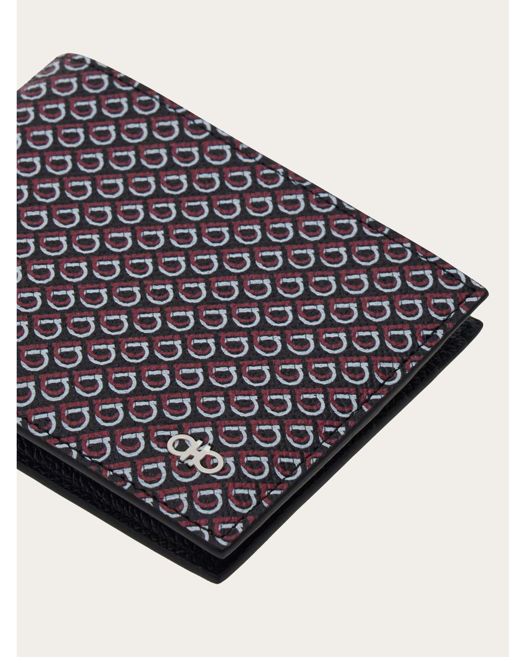 Ferragamo White Gancini Wallet for men