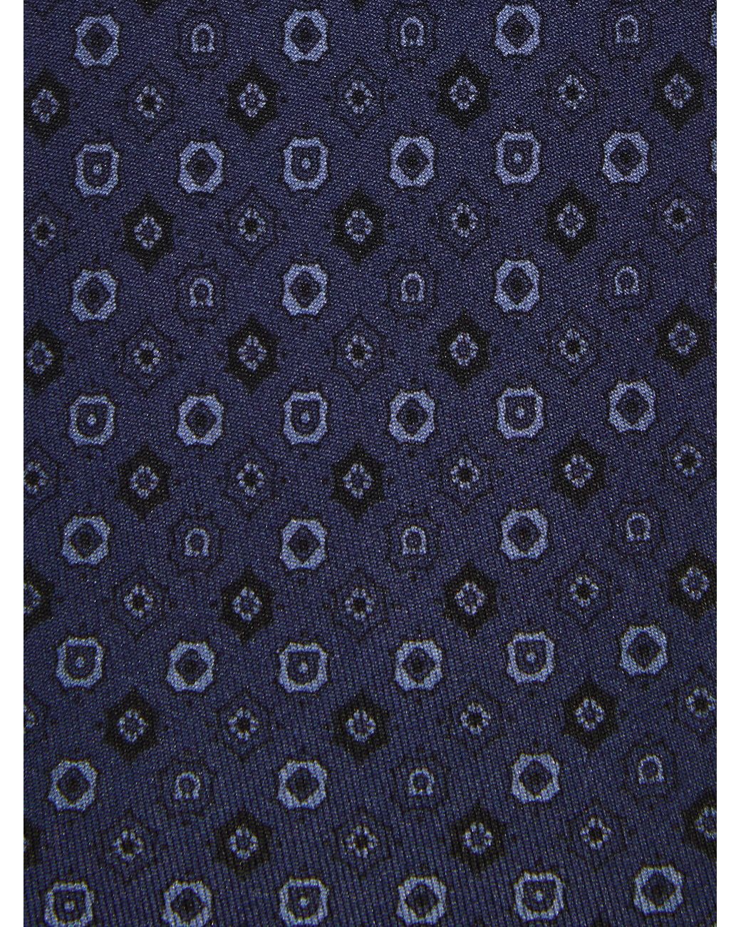 Ferragamo Blue Micro Pattern Silk Tie for men